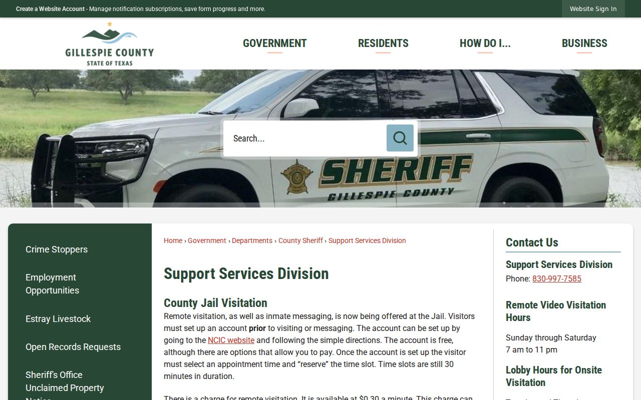 Gillespie County arrest warrant custody and bond information